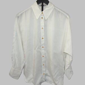 Madewell Relaxed Dolman White Button-Up Shirt – Women’s Size Small – NWT